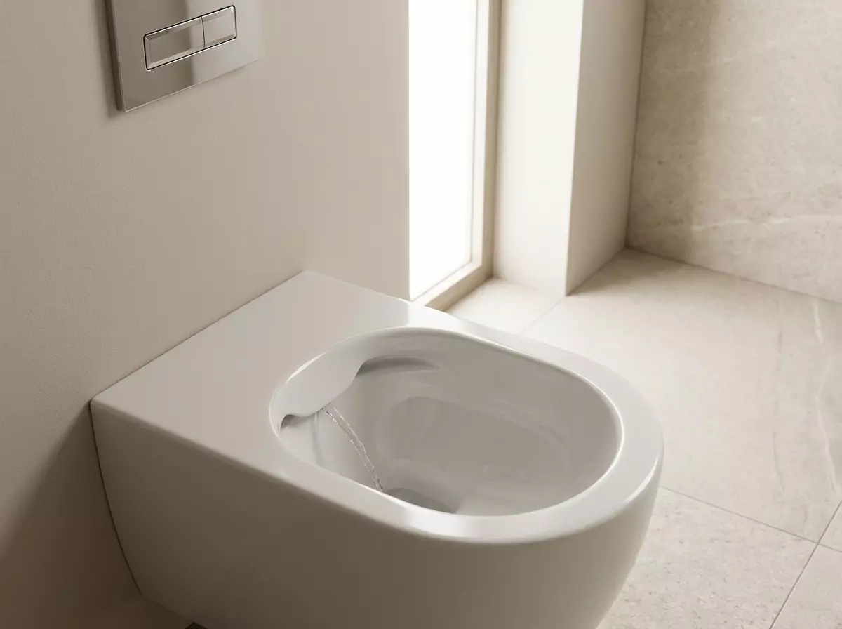 toilet loopt door